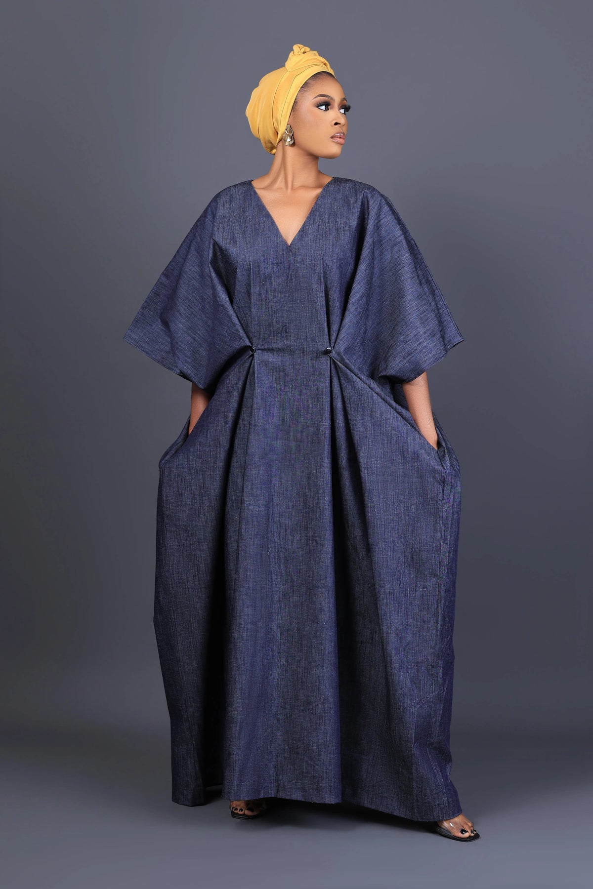 Riri Denim Kaftan Dress.